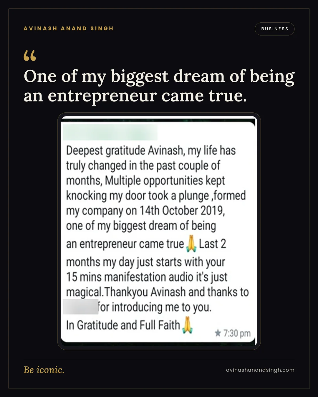 Business Growth testimonial